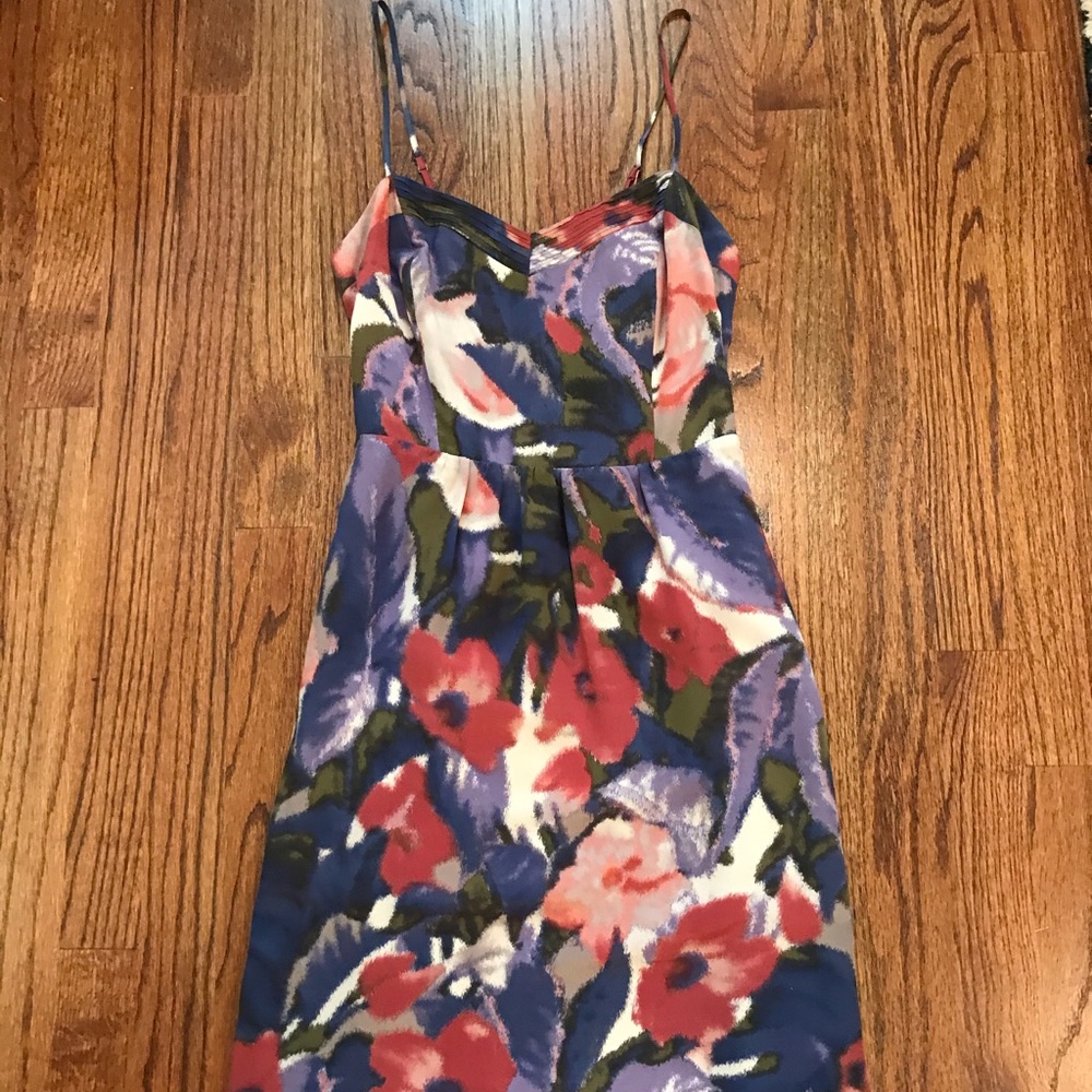 Anthro Moulinette Soeurs floral silk dress size 0